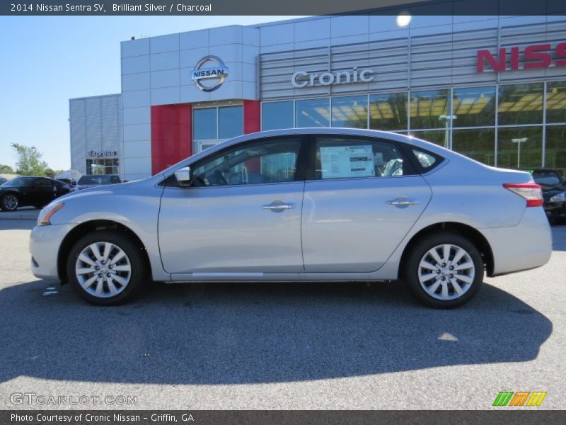 Brilliant Silver / Charcoal 2014 Nissan Sentra SV