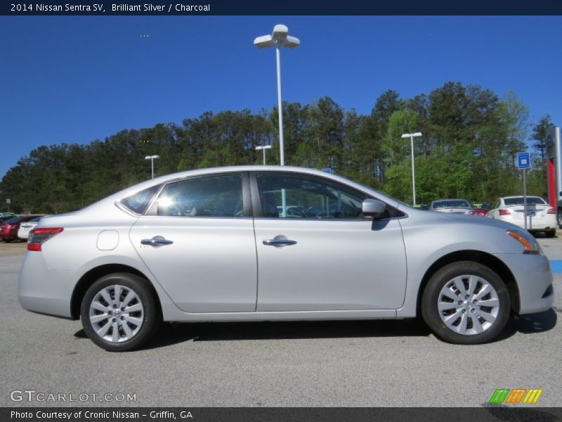 Brilliant Silver / Charcoal 2014 Nissan Sentra SV