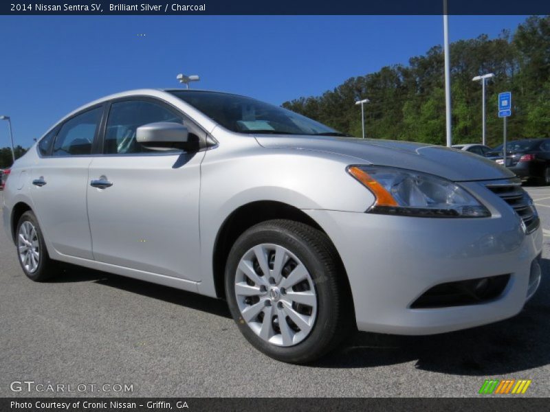 Brilliant Silver / Charcoal 2014 Nissan Sentra SV