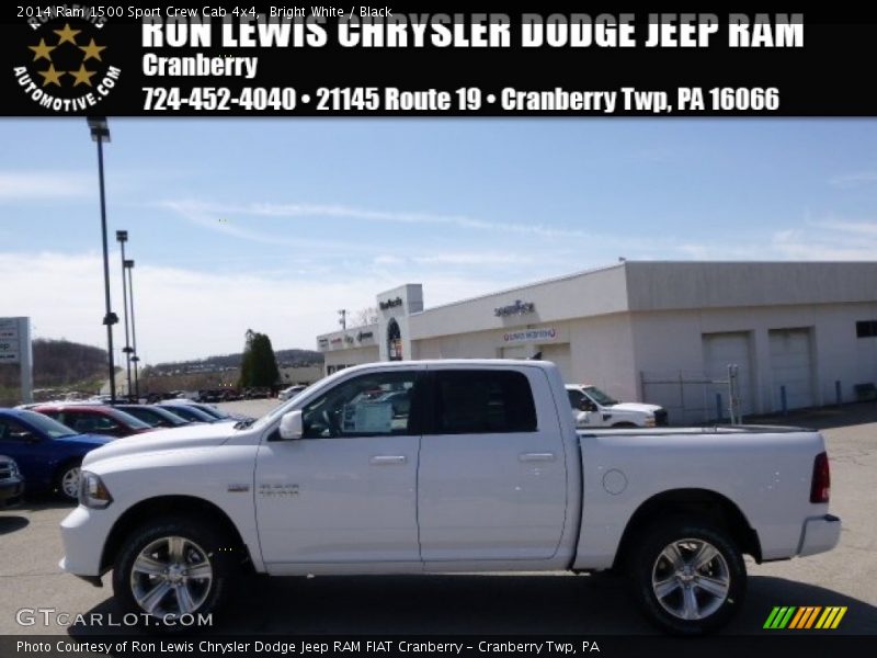 Bright White / Black 2014 Ram 1500 Sport Crew Cab 4x4