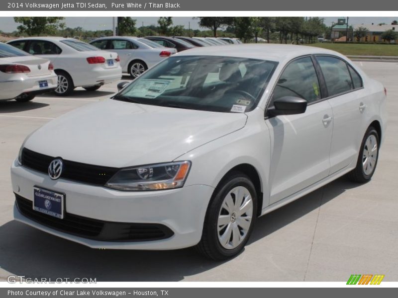 Pure White / Titan Black 2014 Volkswagen Jetta TDI Sedan