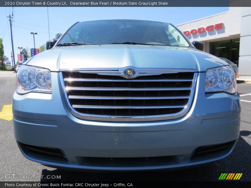 Clearwater Blue Pearl / Medium Slate Gray/Light Shale 2010 Chrysler Town & Country LX