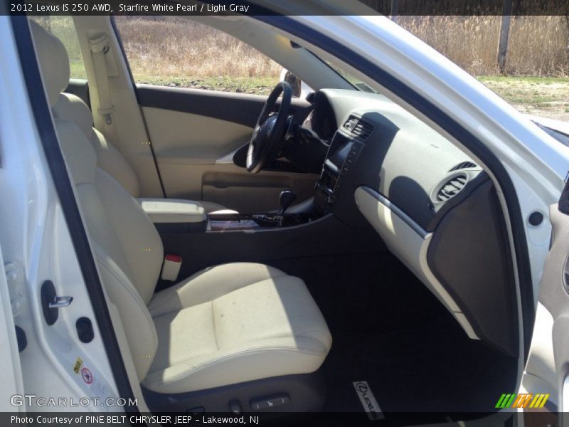 Starfire White Pearl / Light Gray 2012 Lexus IS 250 AWD