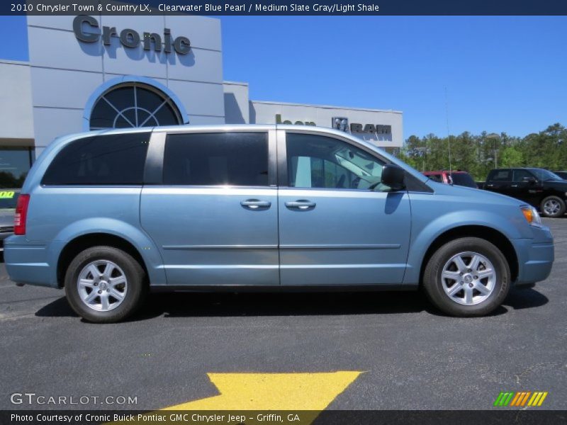 Clearwater Blue Pearl / Medium Slate Gray/Light Shale 2010 Chrysler Town & Country LX