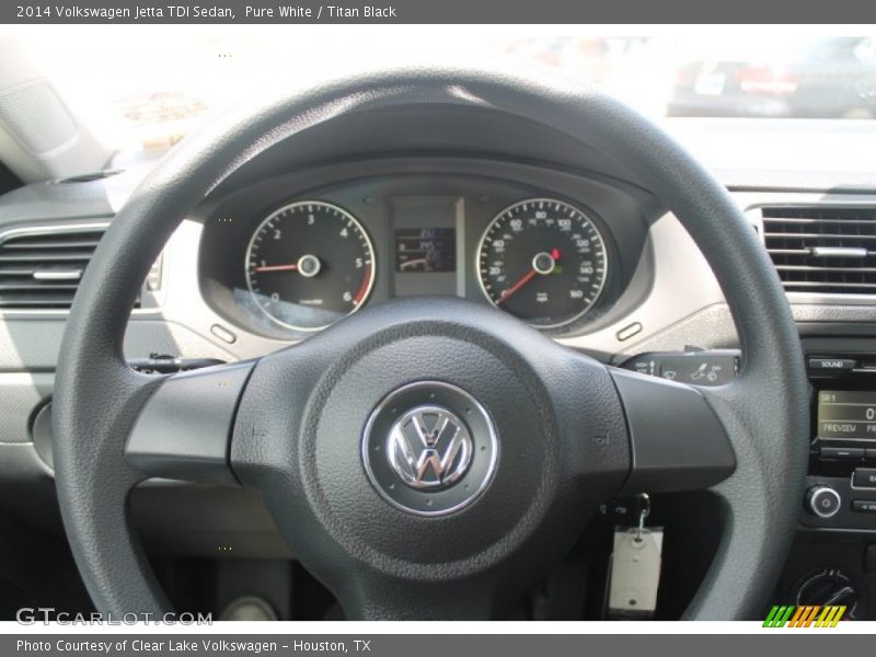 Pure White / Titan Black 2014 Volkswagen Jetta TDI Sedan