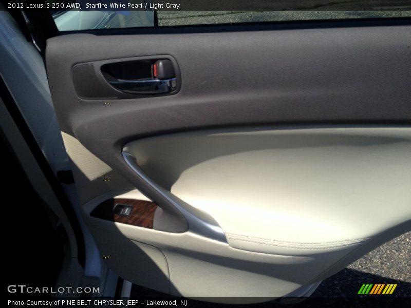 Starfire White Pearl / Light Gray 2012 Lexus IS 250 AWD