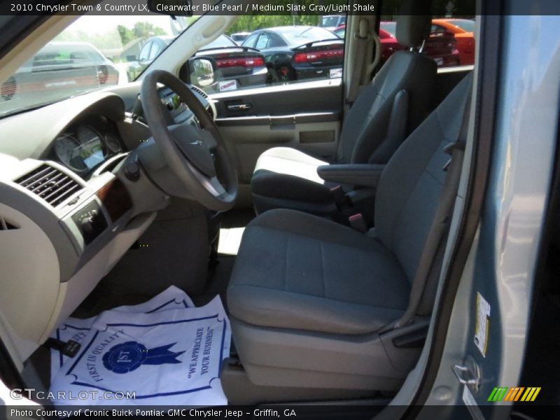 Clearwater Blue Pearl / Medium Slate Gray/Light Shale 2010 Chrysler Town & Country LX