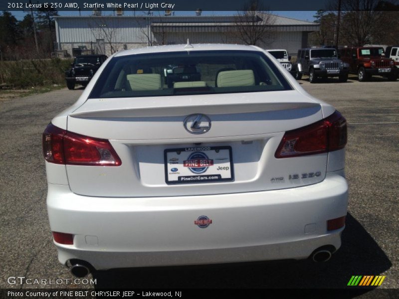 Starfire White Pearl / Light Gray 2012 Lexus IS 250 AWD