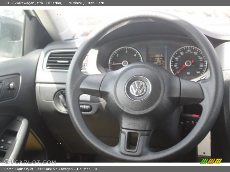 Pure White / Titan Black 2014 Volkswagen Jetta TDI Sedan