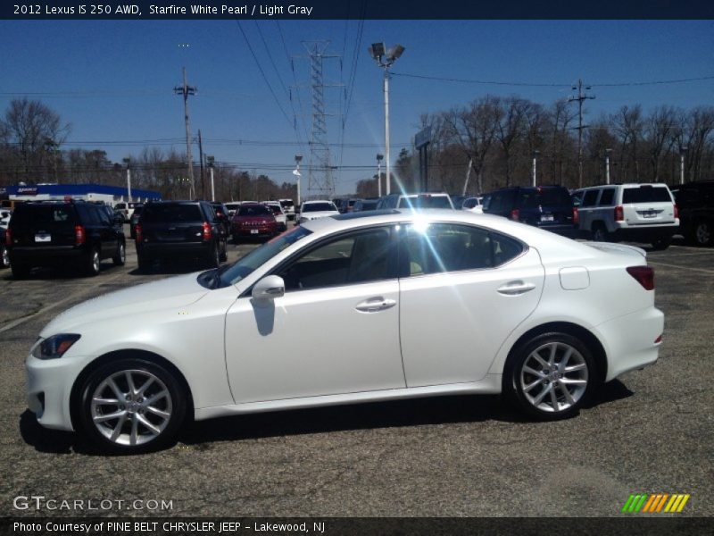 Starfire White Pearl / Light Gray 2012 Lexus IS 250 AWD