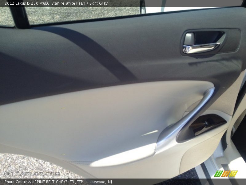 Starfire White Pearl / Light Gray 2012 Lexus IS 250 AWD