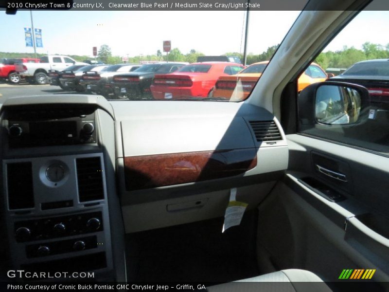 Clearwater Blue Pearl / Medium Slate Gray/Light Shale 2010 Chrysler Town & Country LX