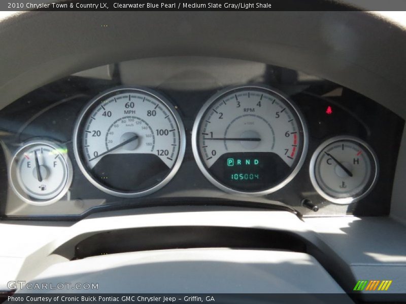 Clearwater Blue Pearl / Medium Slate Gray/Light Shale 2010 Chrysler Town & Country LX