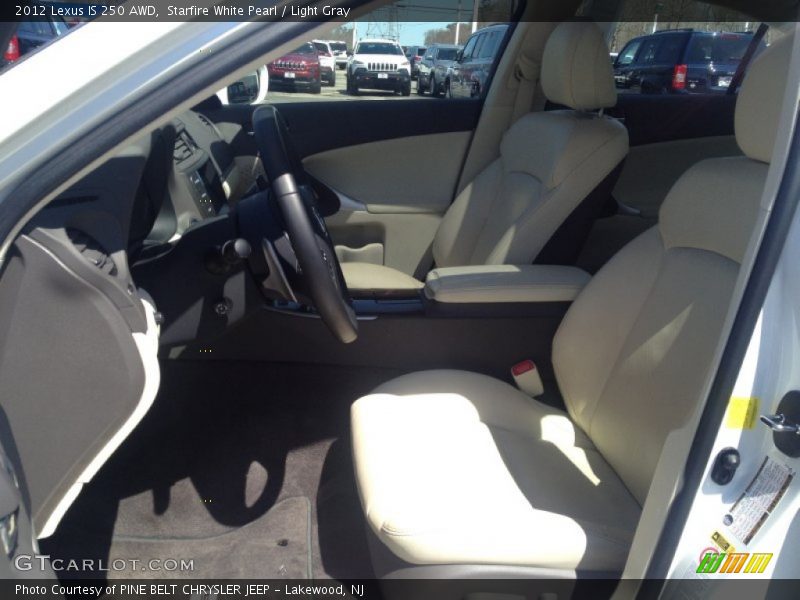 Starfire White Pearl / Light Gray 2012 Lexus IS 250 AWD