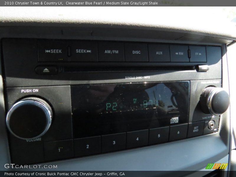Clearwater Blue Pearl / Medium Slate Gray/Light Shale 2010 Chrysler Town & Country LX