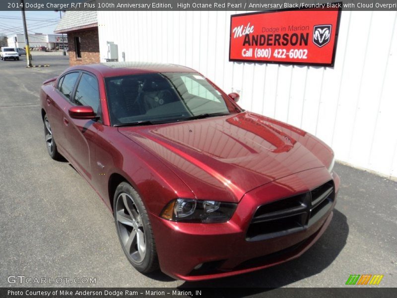 High Octane Red Pearl / Anniversary Black/Foundry Black with Cloud Overprint 2014 Dodge Charger R/T Plus 100th Anniversary Edition