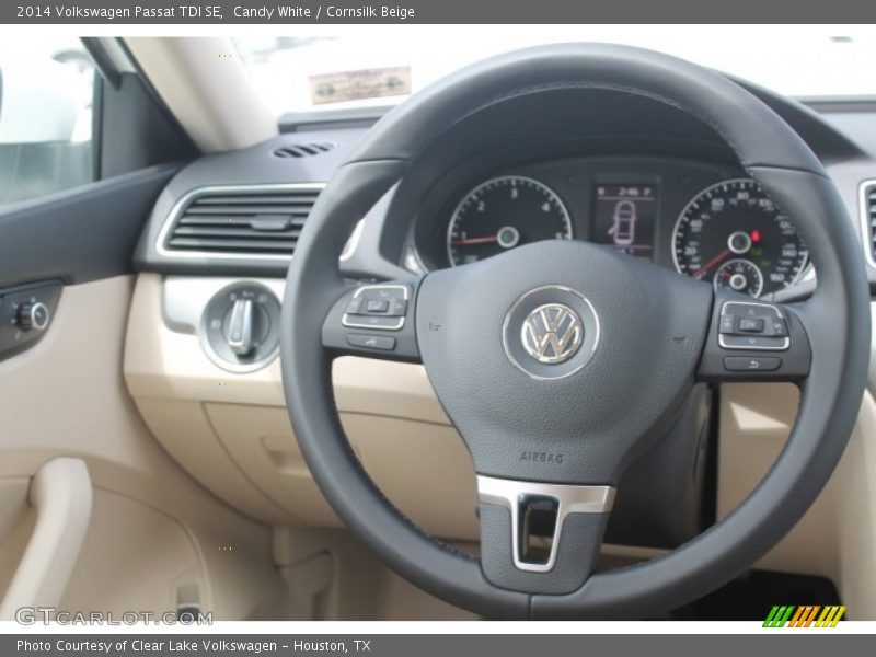 Candy White / Cornsilk Beige 2014 Volkswagen Passat TDI SE