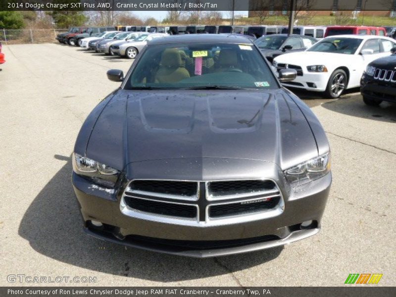 Granite Crystal Metallic / Black/Tan 2014 Dodge Charger SXT Plus AWD