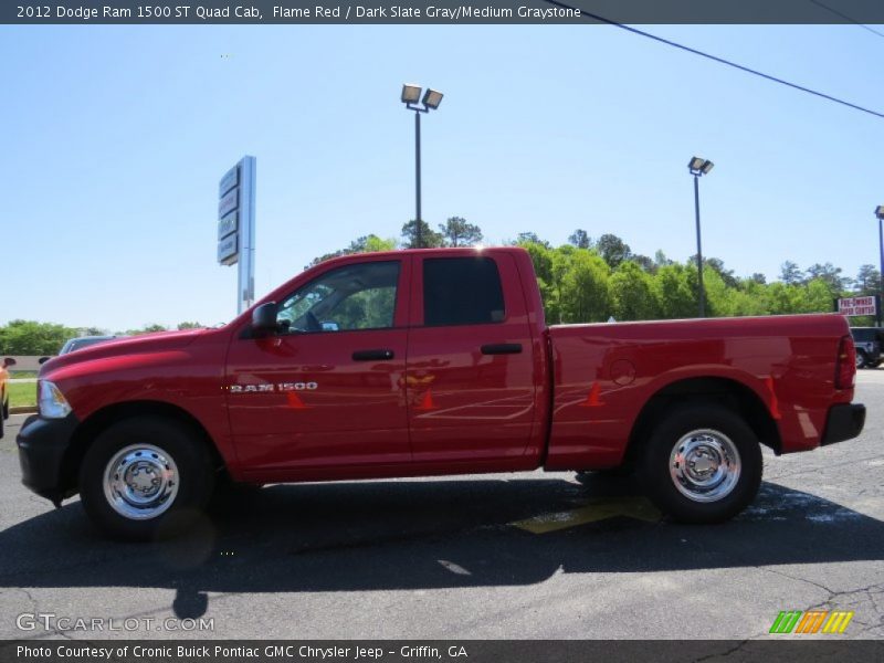 Flame Red / Dark Slate Gray/Medium Graystone 2012 Dodge Ram 1500 ST Quad Cab