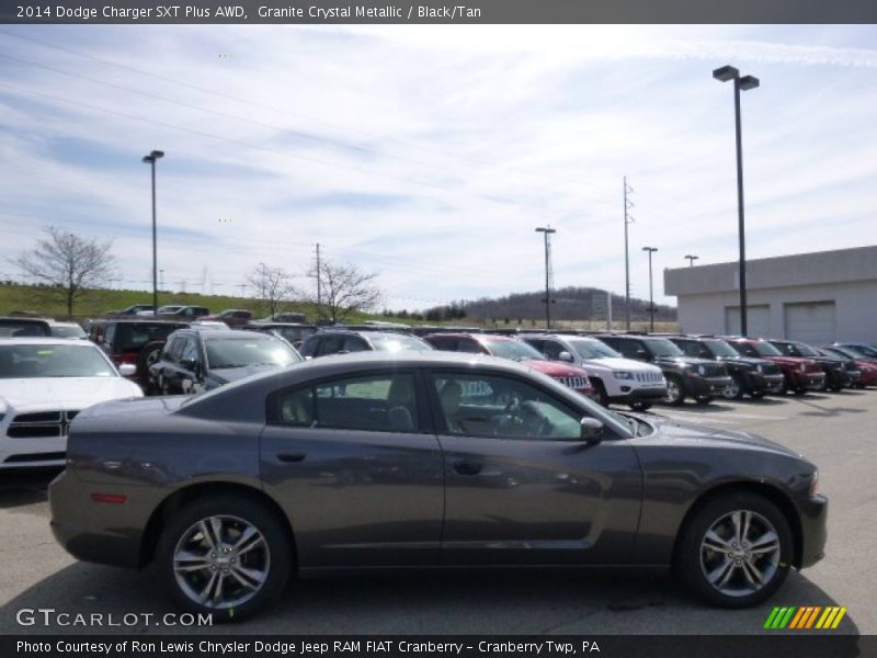 Granite Crystal Metallic / Black/Tan 2014 Dodge Charger SXT Plus AWD