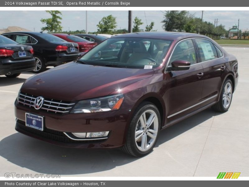 Opera Red Metallic / Cornsilk Beige 2014 Volkswagen Passat TDI SE