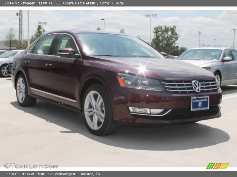 Opera Red Metallic / Cornsilk Beige 2014 Volkswagen Passat TDI SE