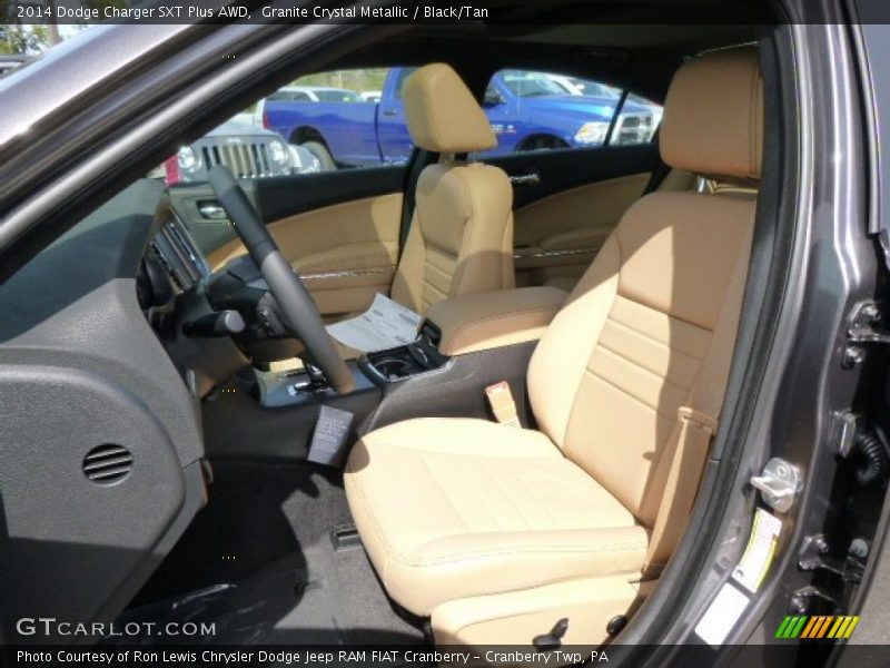 Granite Crystal Metallic / Black/Tan 2014 Dodge Charger SXT Plus AWD