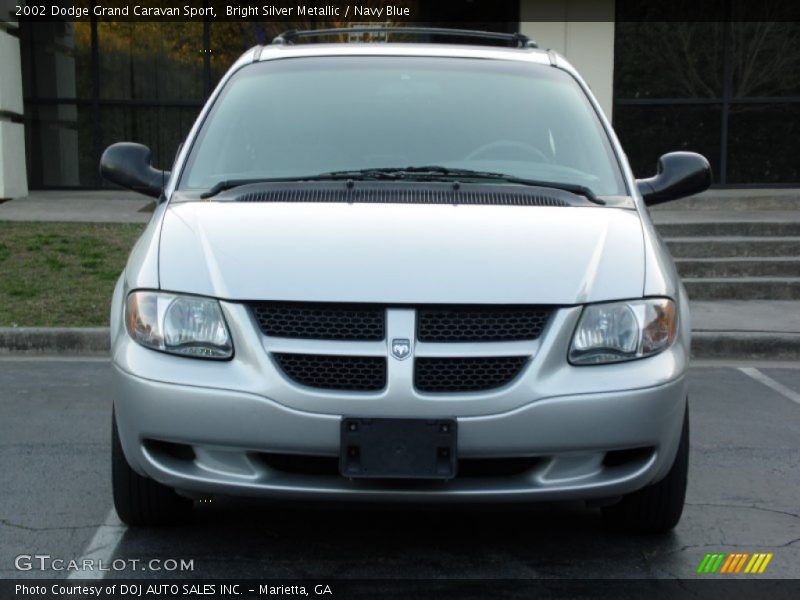 Bright Silver Metallic / Navy Blue 2002 Dodge Grand Caravan Sport