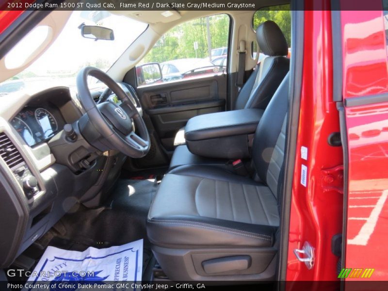 Flame Red / Dark Slate Gray/Medium Graystone 2012 Dodge Ram 1500 ST Quad Cab