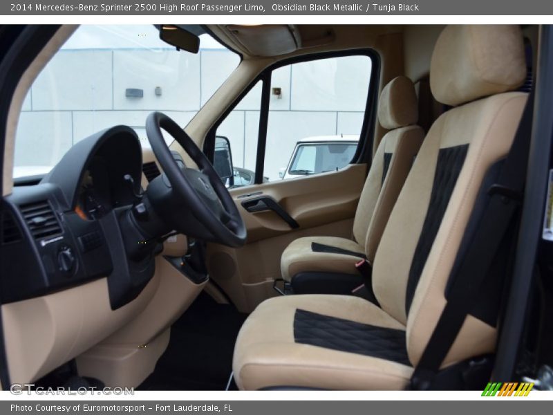 Front Seat of 2014 Sprinter 2500 High Roof Passenger Limo