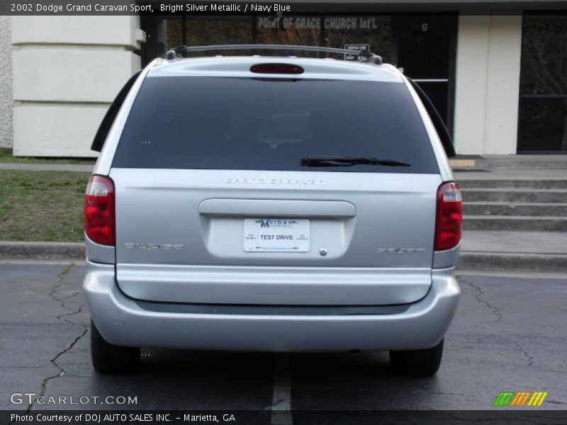 Bright Silver Metallic / Navy Blue 2002 Dodge Grand Caravan Sport