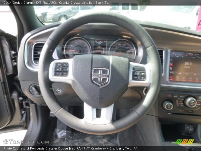 Granite Crystal Metallic / Black/Tan 2014 Dodge Charger SXT Plus AWD