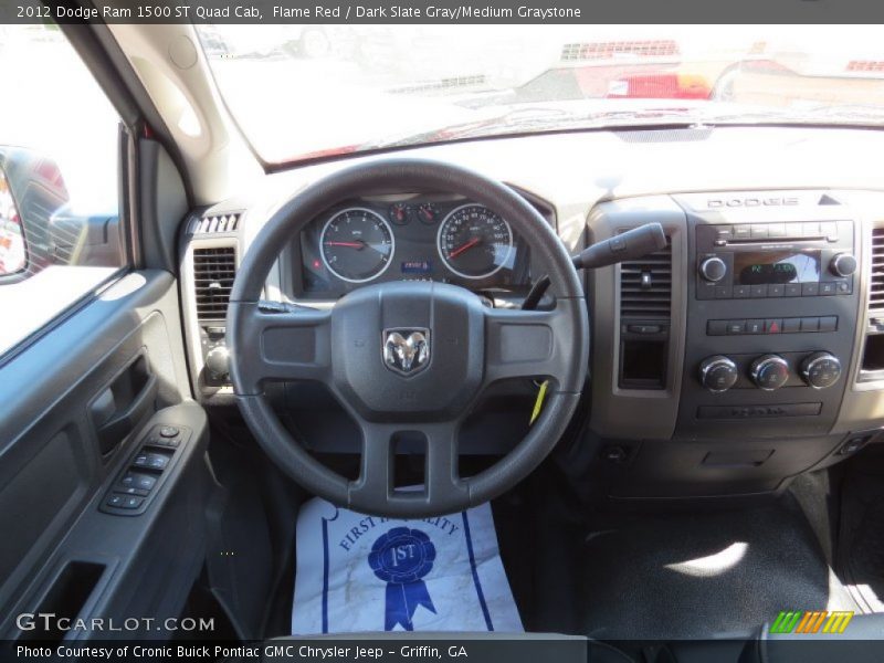 Flame Red / Dark Slate Gray/Medium Graystone 2012 Dodge Ram 1500 ST Quad Cab