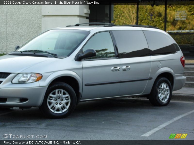 Bright Silver Metallic / Navy Blue 2002 Dodge Grand Caravan Sport
