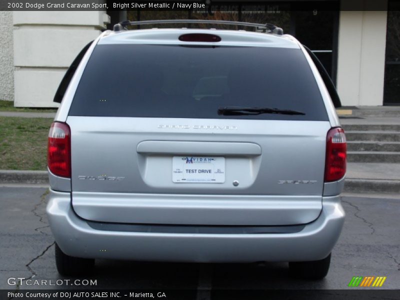 Bright Silver Metallic / Navy Blue 2002 Dodge Grand Caravan Sport
