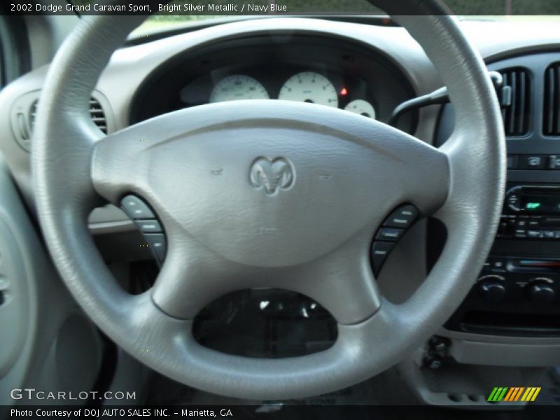 Bright Silver Metallic / Navy Blue 2002 Dodge Grand Caravan Sport