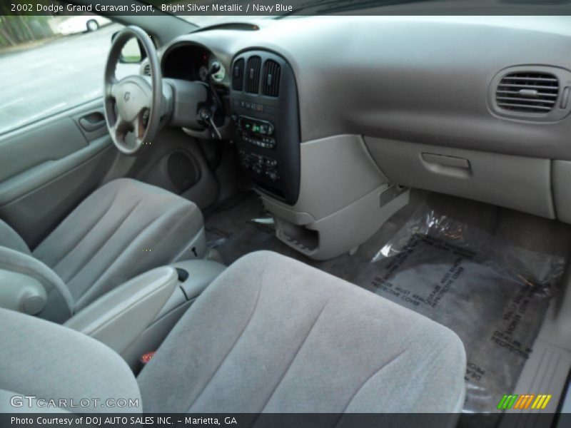 Bright Silver Metallic / Navy Blue 2002 Dodge Grand Caravan Sport