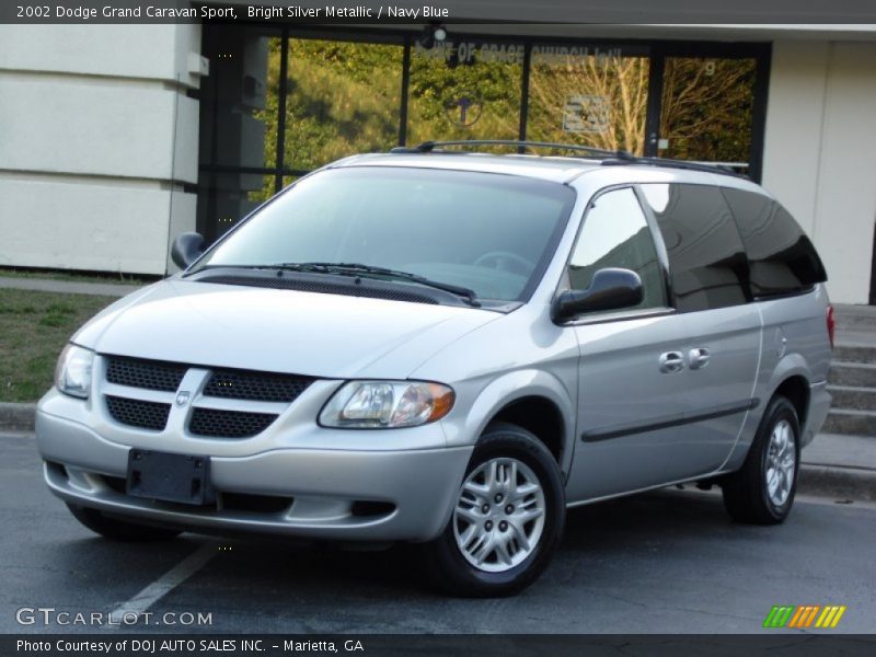 Bright Silver Metallic / Navy Blue 2002 Dodge Grand Caravan Sport