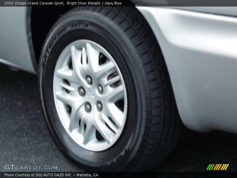 Bright Silver Metallic / Navy Blue 2002 Dodge Grand Caravan Sport