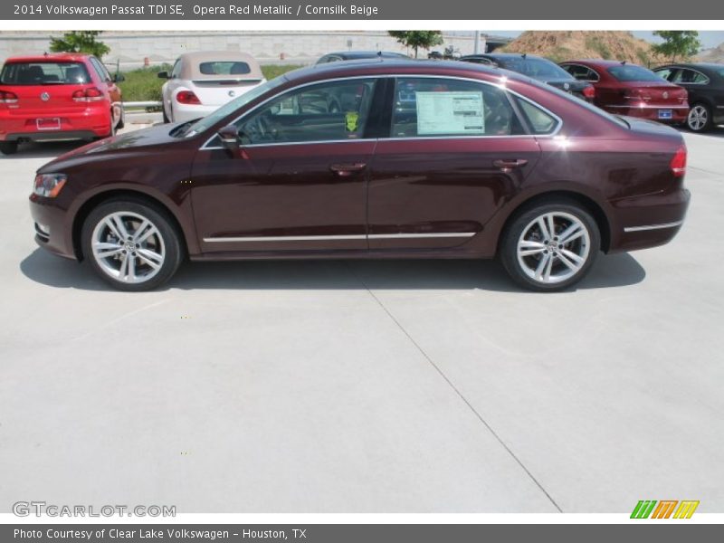 Opera Red Metallic / Cornsilk Beige 2014 Volkswagen Passat TDI SE