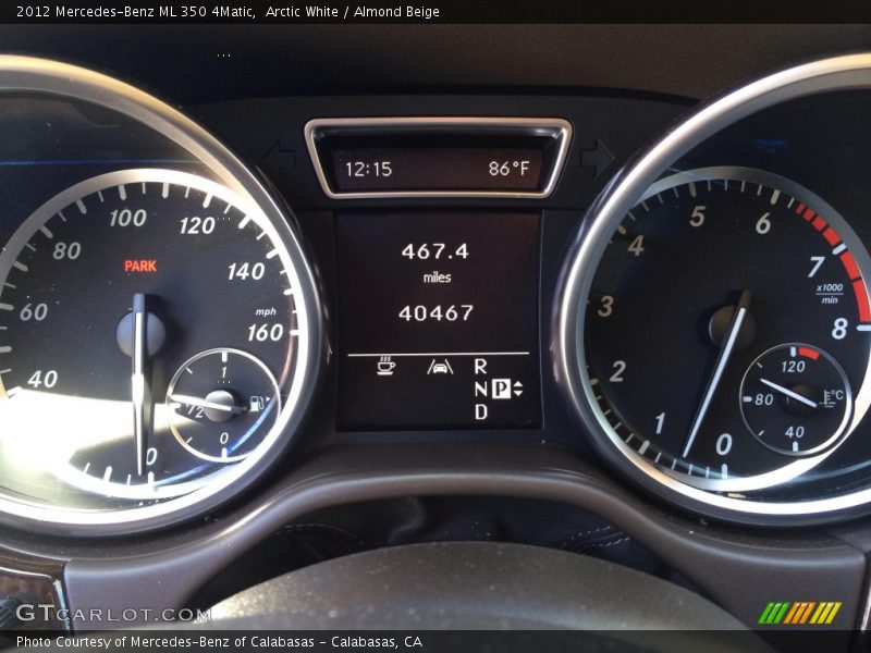 Arctic White / Almond Beige 2012 Mercedes-Benz ML 350 4Matic