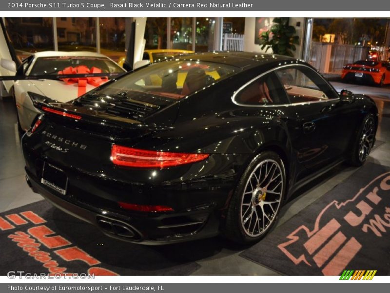 Basalt Black Metallic / Carrera Red Natural Leather 2014 Porsche 911 Turbo S Coupe
