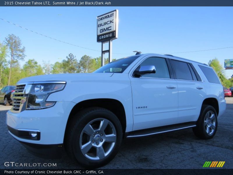 Summit White / Jet Black/Dark Ash 2015 Chevrolet Tahoe LTZ