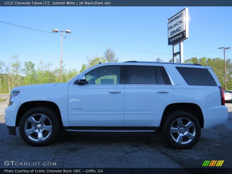 Summit White / Jet Black/Dark Ash 2015 Chevrolet Tahoe LTZ