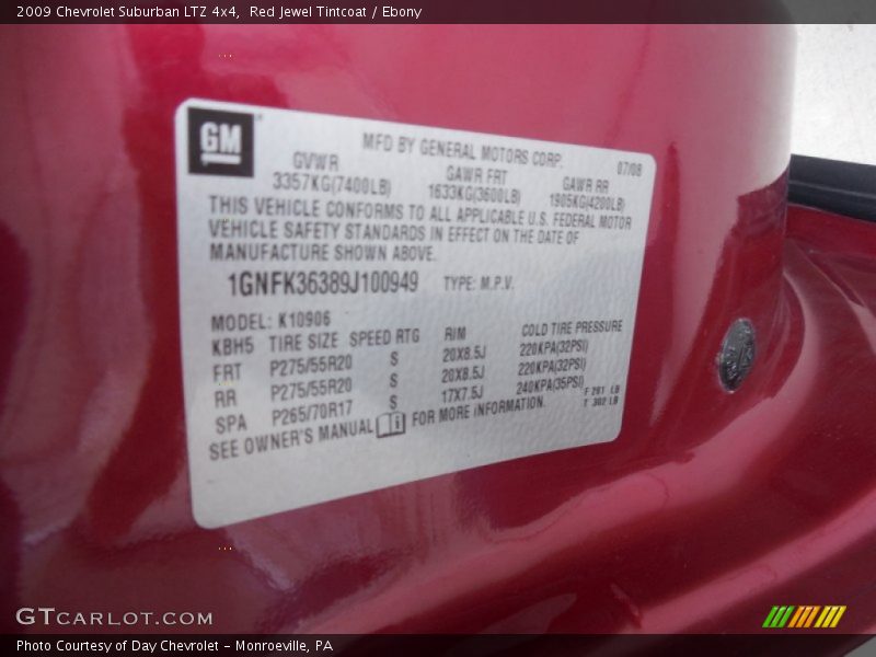Red Jewel Tintcoat / Ebony 2009 Chevrolet Suburban LTZ 4x4