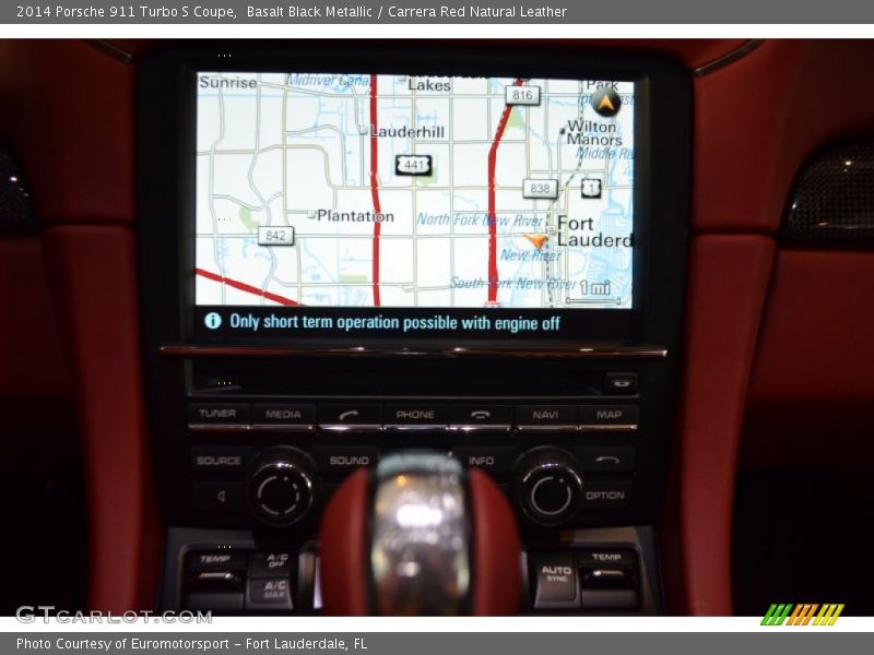 Navigation of 2014 911 Turbo S Coupe