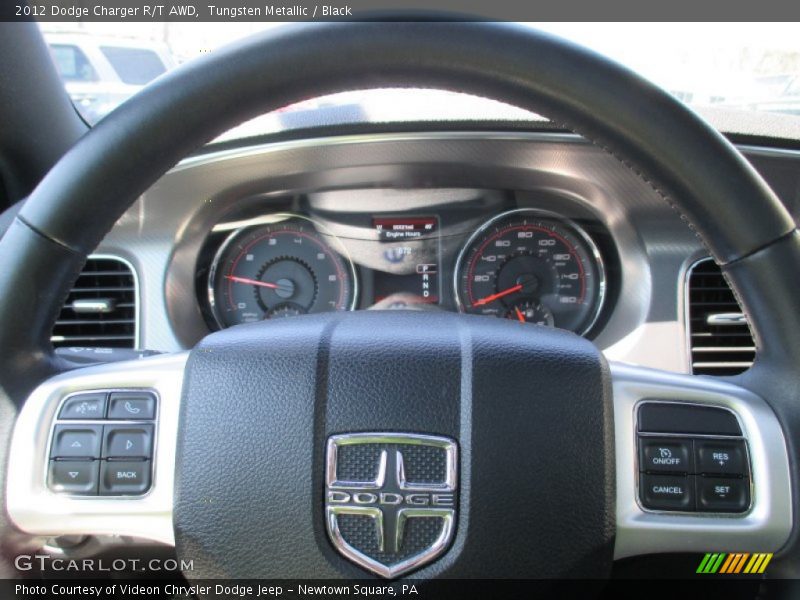 Tungsten Metallic / Black 2012 Dodge Charger R/T AWD