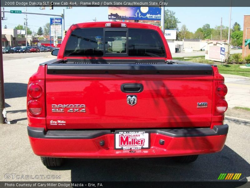 Flame Red / Dark Slate Gray/Medium Slate Gray 2008 Dodge Dakota SLT Crew Cab 4x4