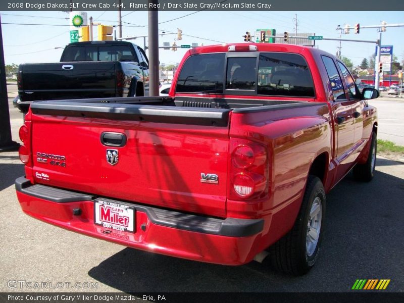 Flame Red / Dark Slate Gray/Medium Slate Gray 2008 Dodge Dakota SLT Crew Cab 4x4
