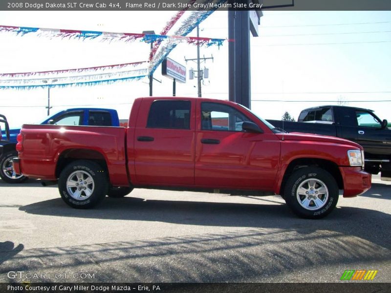 Flame Red / Dark Slate Gray/Medium Slate Gray 2008 Dodge Dakota SLT Crew Cab 4x4